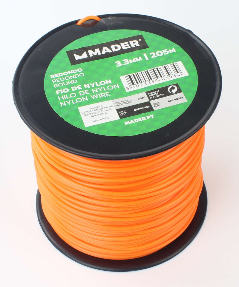 Fio de Nylon Redondo, 3.3mm, 205m