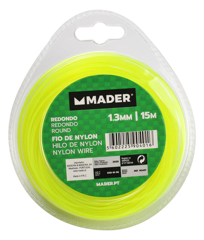 Fio de Nylon Redondo, 1.3mm, 15m