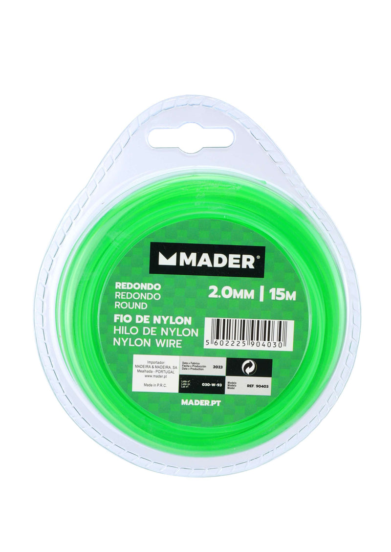Fio de Nylon Redondo, 2mm, 15m
