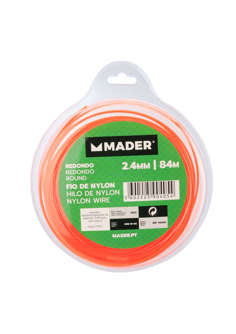 Fio de Nylon Redondo, 2.4mm, 84m