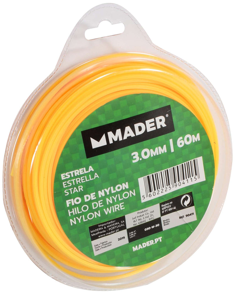 Alambre de nailon, estrella, 3 mm, 60 m - MADER®