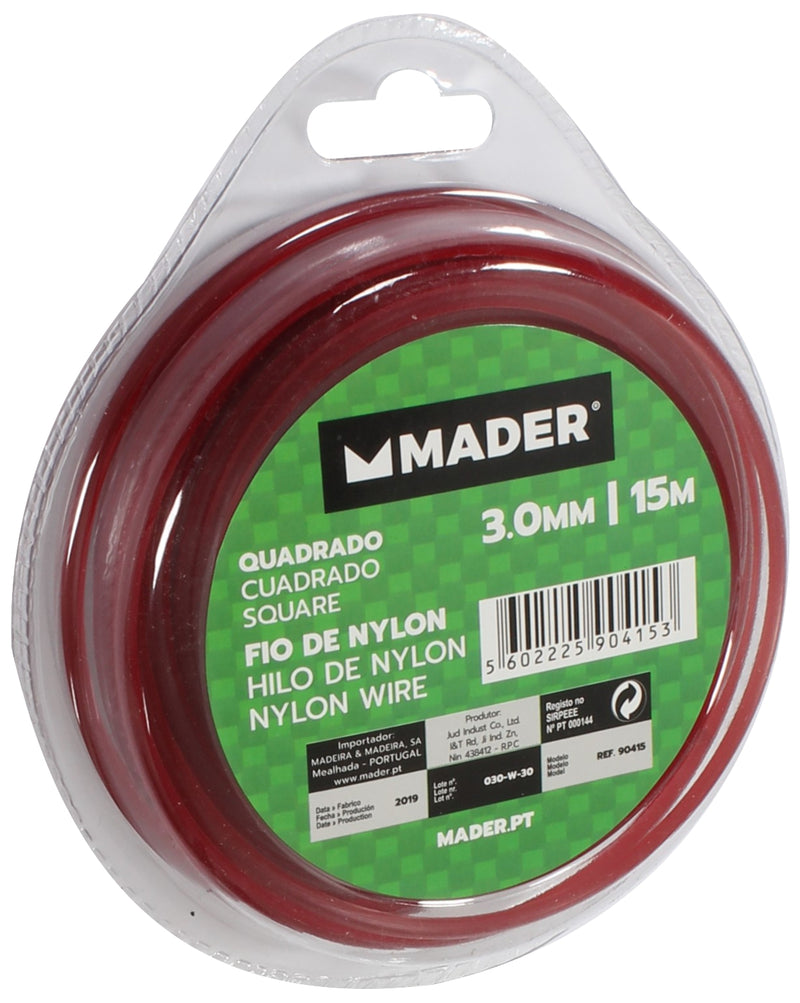 Fio de Nylon Quadrado, 3mm, 15m
