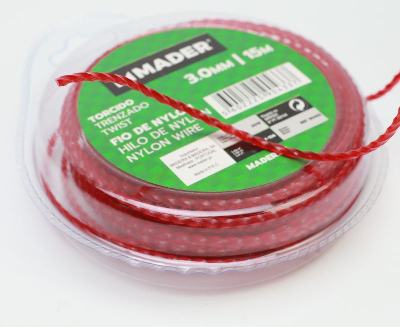Alambre de nailon trenzado de 3 mm y 15 m - MADER®