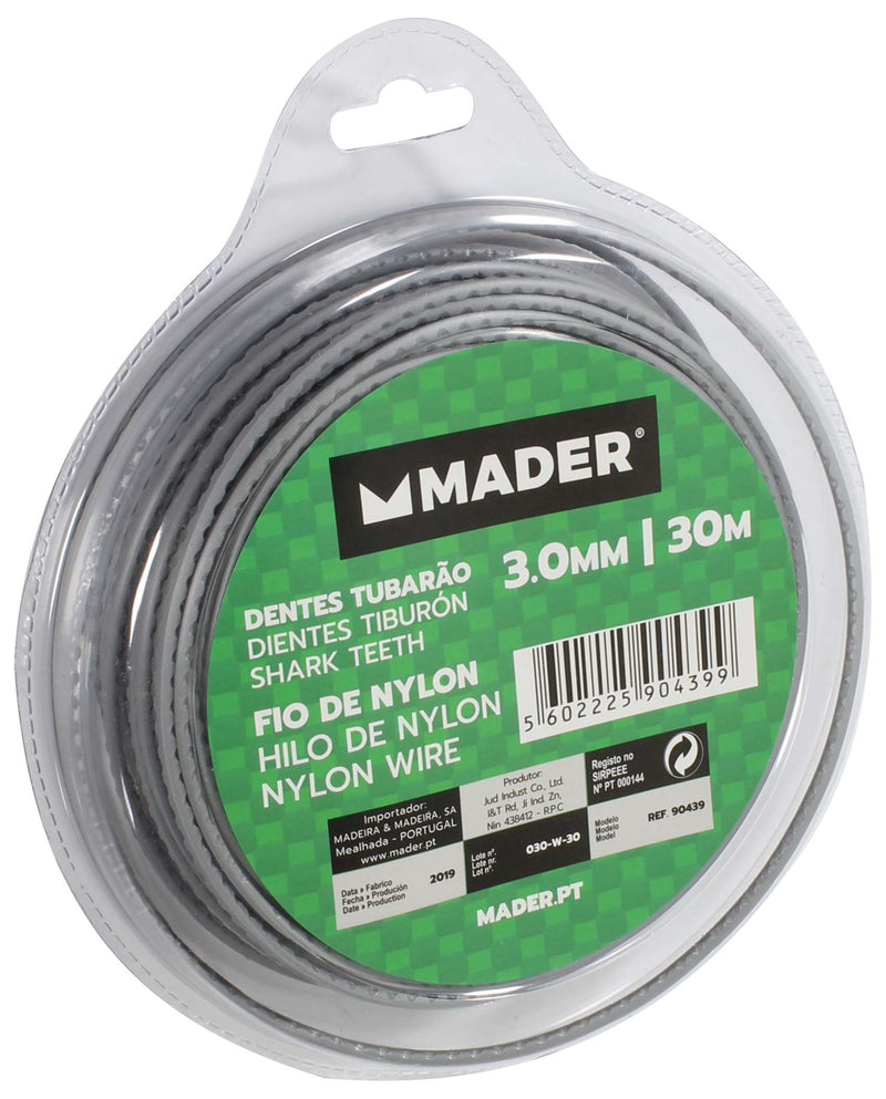 Fio de Nylon Dentes Tubarão, 3mm, 30m