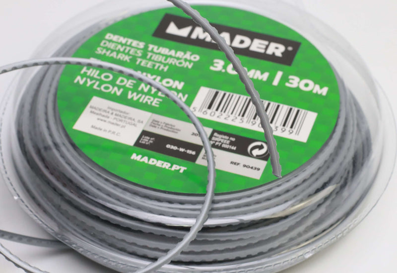 Fio de Nylon Dentes Tubarão, 3mm, 30m
