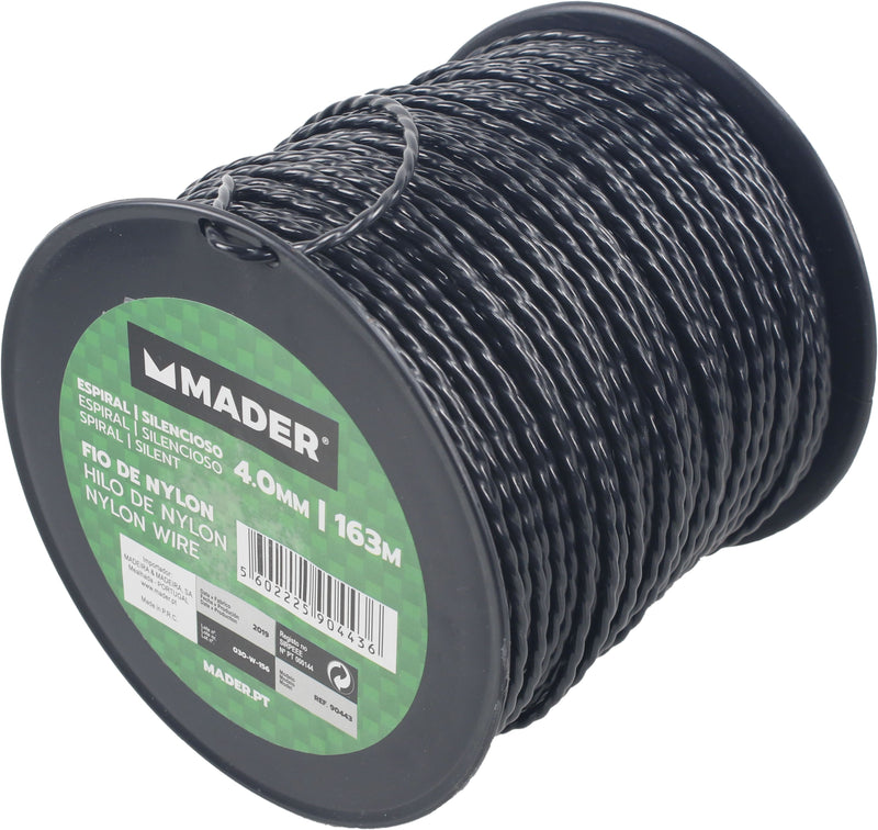 Alambre de nailon en espiral de 4,0 mm y 163 m - MADER®
