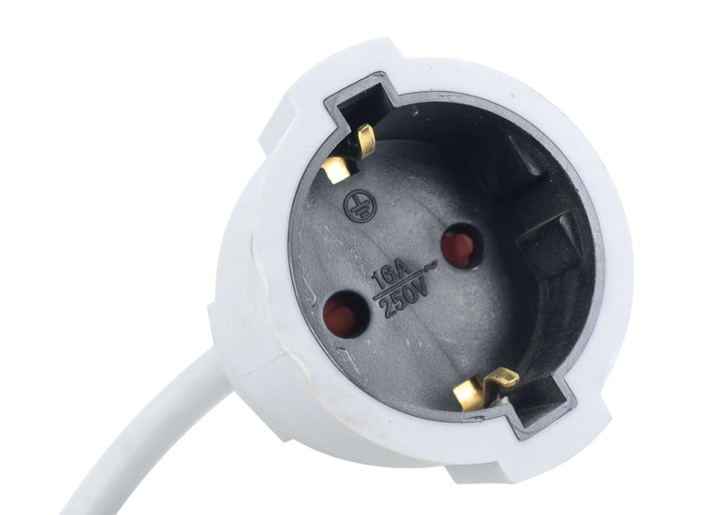 Extensión eléctrica, blanca, 3 m, 3Gx1,5 mm² - MADER®