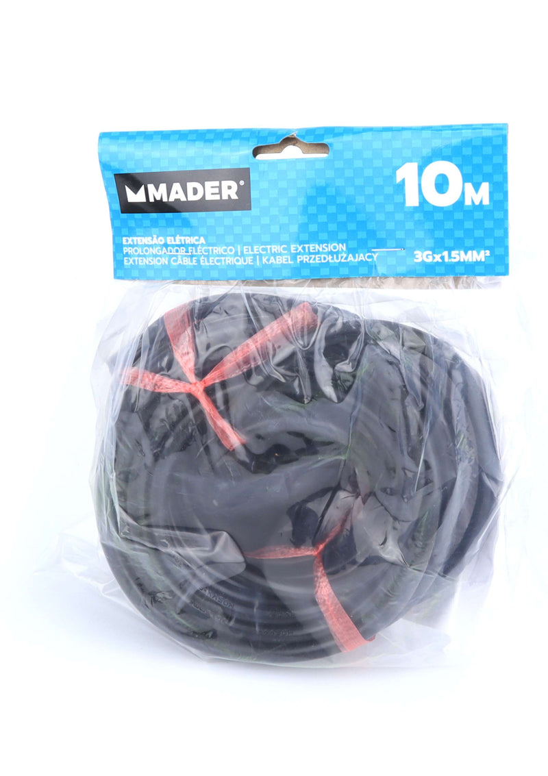 Extensão Elétrica Preta, 10m, 3Gx1.5mm²