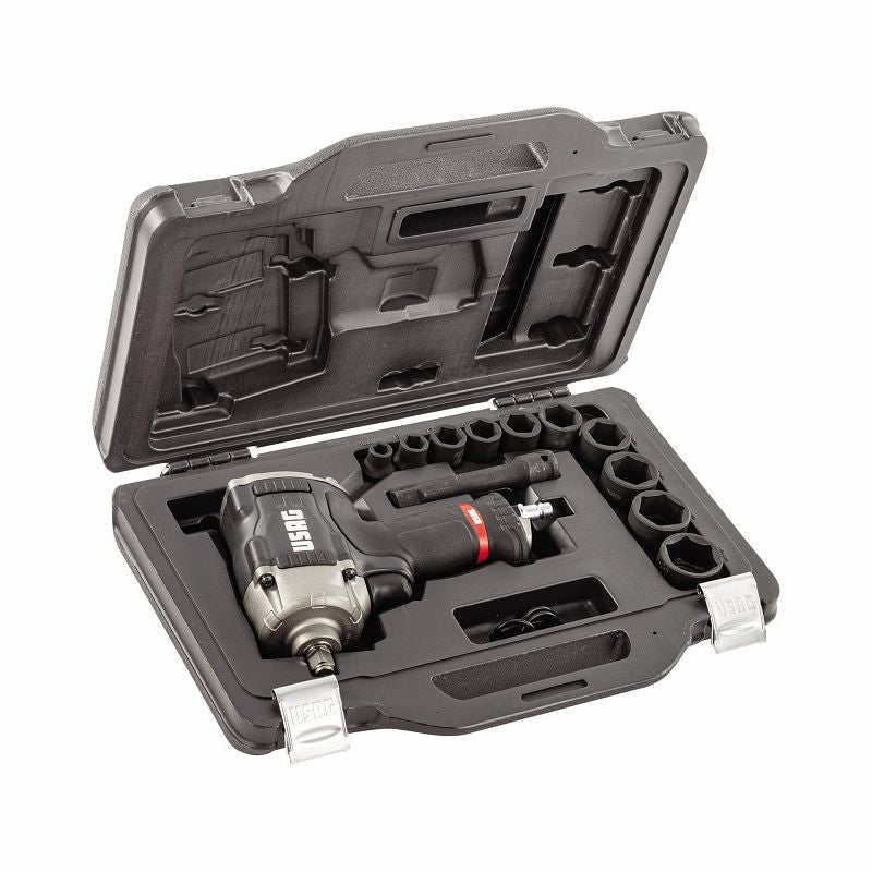 USAG (929 PC1/C12) Assortment With Hexagonal Sockets And Impact Wrench In Modular Box (12 Pcs.)