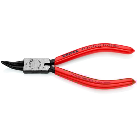 Alicates para arandelas de seguridad Knipex (44 31 J12) para arandelas de seguridad internas en orificios, ángulo de 45°.