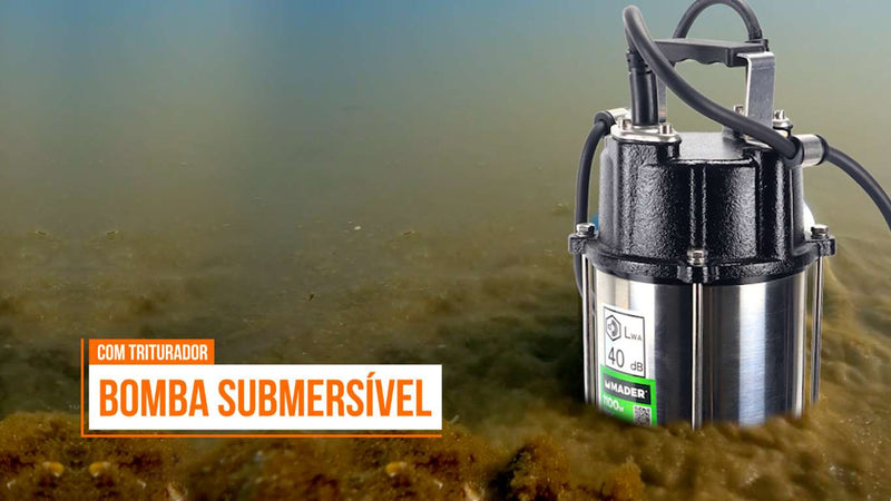 Bomba Submersível Águas Sujas, 1300W, com Triturador