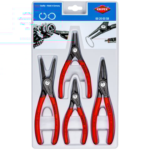 Knipex (00 20 03 SB) Precision Circlip Pliers Set 4 parts