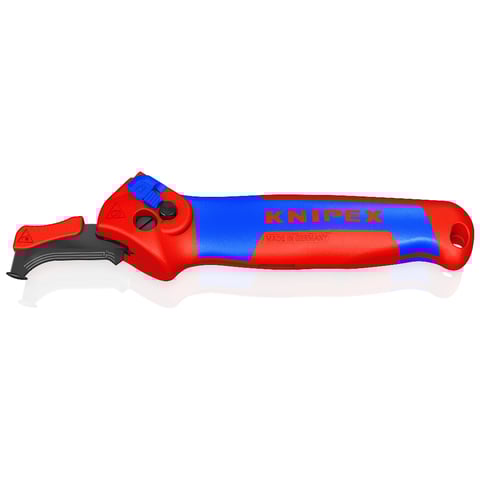 Knipex (16 50 145 SB) Stripping Knife With guide shoe and ratchet function