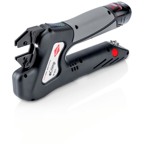 Alicate de cravação eletromecânica Knipex (97 43 E) eCrimp para matrizes de cravação intercambiáveis