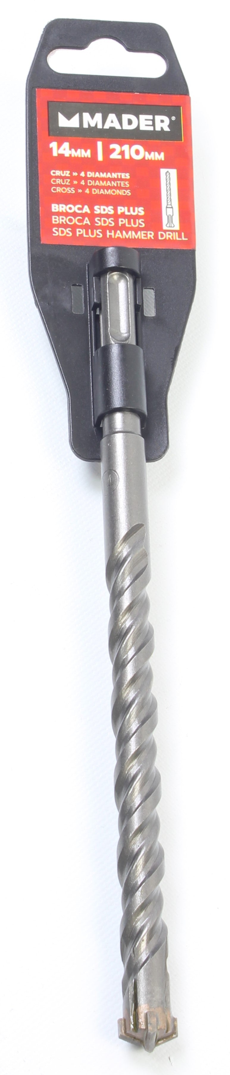Broca para Betão SDS Plus, Cruz, 14x210mm