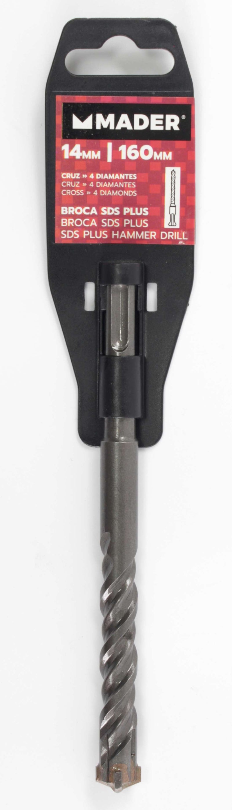 Broca para Betão SDS Plus, Cruz, 14x160mm