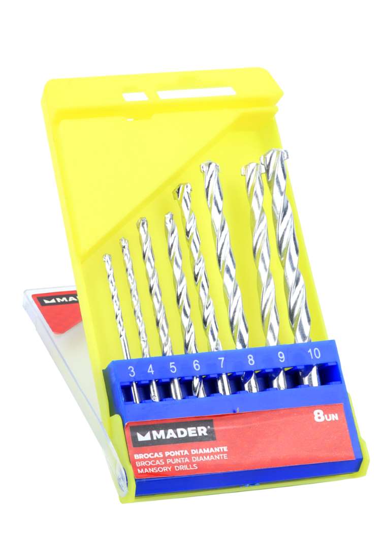 Juego de brocas con punta de diamante para hormigón, 8 unidades - MADER®