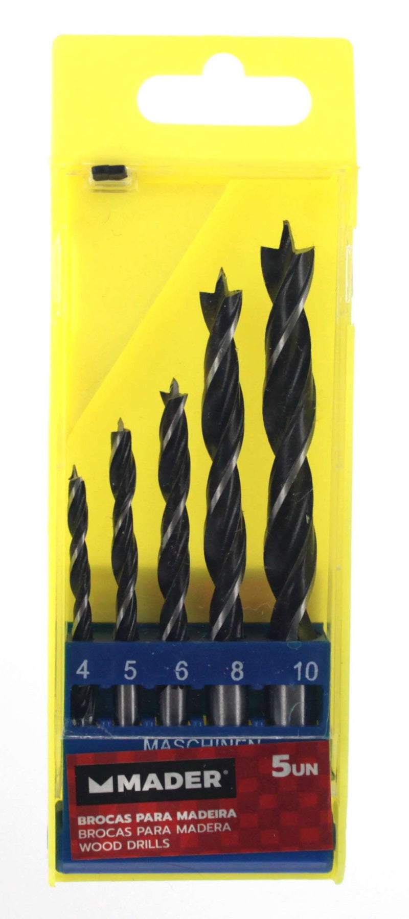 Jogo Brocas para Madeira, Aço Carbono, 5un