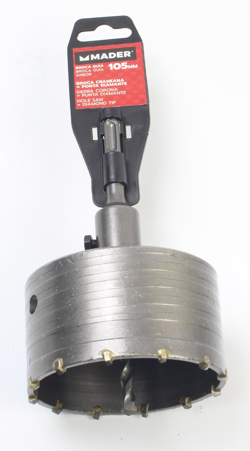 Broca Craneana Ponta Diamante, 105mm, com Broca Guia