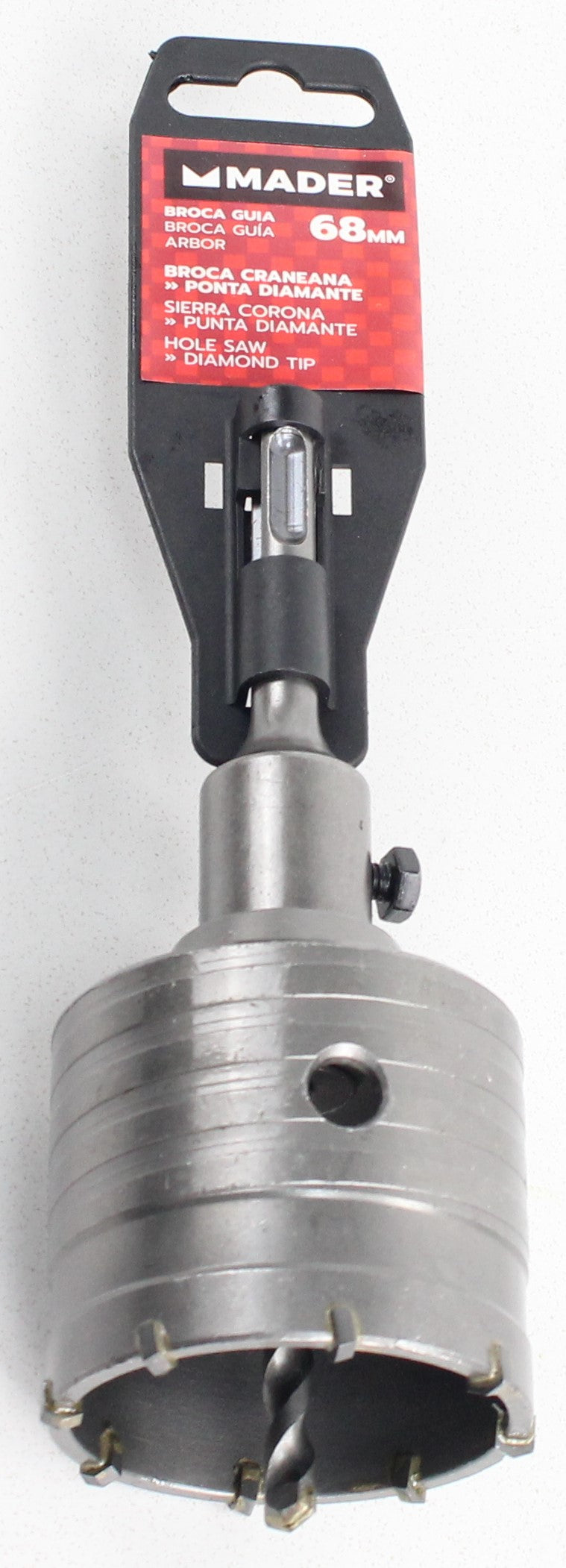Sierra de corona, punta de diamante, 68 mm, con mandril - MADER®