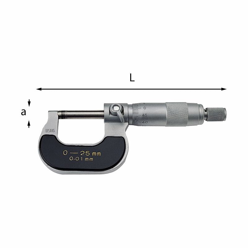 USAG (967) Micrómetros para medição no exterior até 1/100 mm