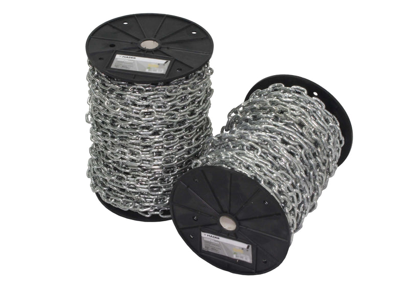 Cadena de hierro galvanizado, eslabón corto, 5 mm x 50 m - MADER®