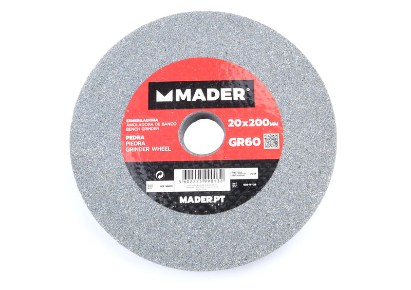 Piedra de afilar de disco GR60 de 200 mm para amoladora de banco - MADER®