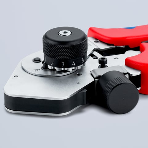 Knipex (97 52 63 DG) Four-Mandrel Crimping Pliers for turned contacts