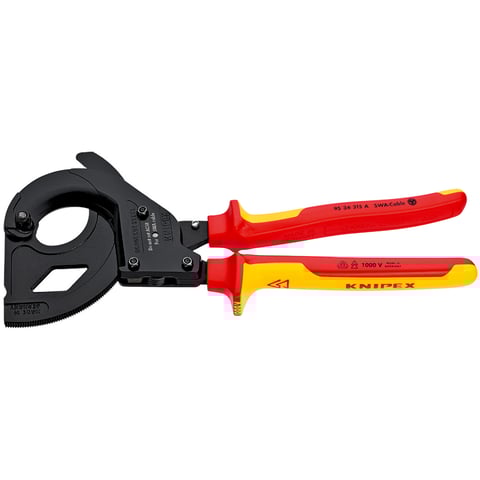 Cortador de cabos Knipex (95 36 315 A) (ação de roquete) para cabos com armadura de fios de aço (cabo SWA)