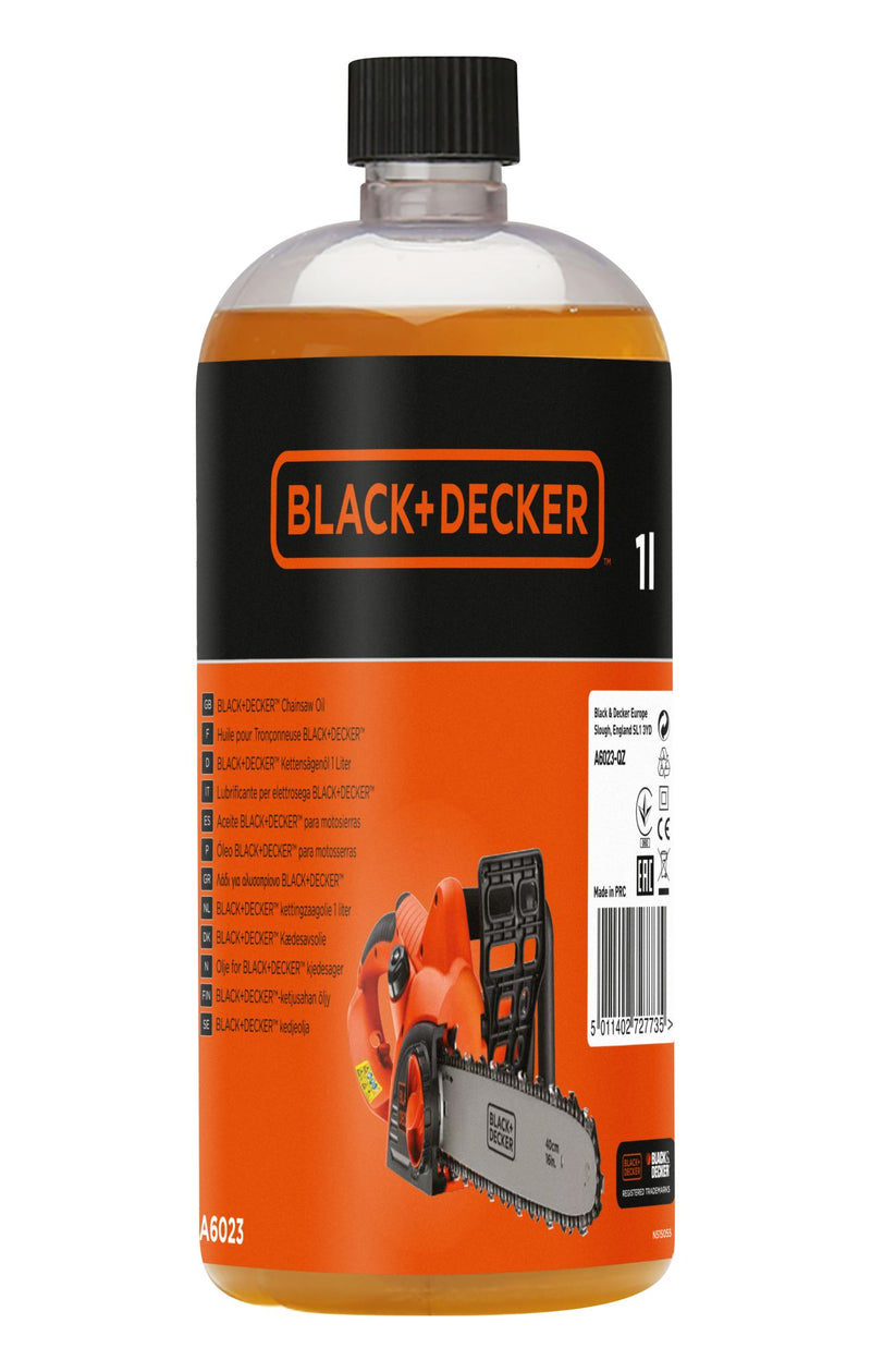 Black&Decker (A6023-QZ) 1L biodegradable eco-friendly oil with filler tube for all chainsaw models
