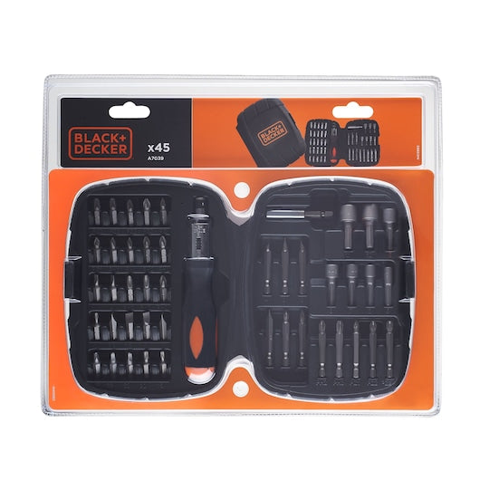 Black&Decker (A7039-XJ) Ratchet Screwdriving and Nutdriver Set (45 pc)