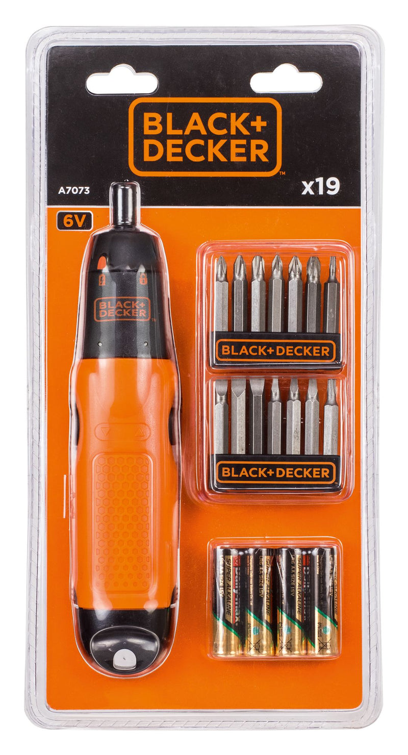 Black&Decker (A7073-XJ) Alkaline Screwdriver and Screwdriving Set (19 pc)