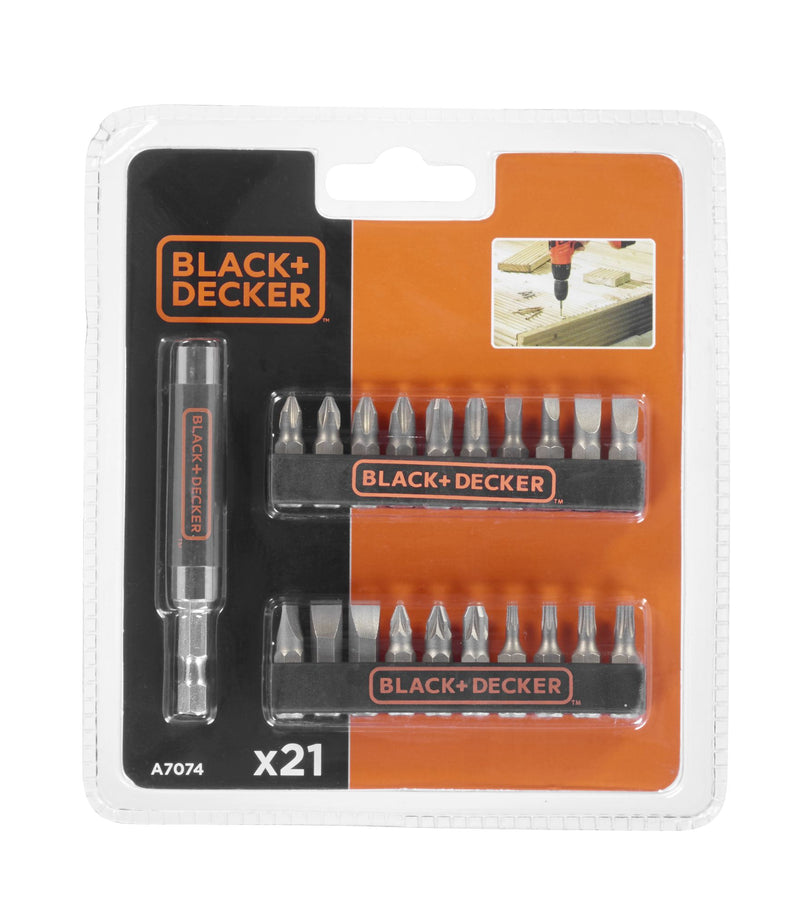 Black&Decker (A7074-XJ) 21-piece blister set for screwing with magnetic adapter