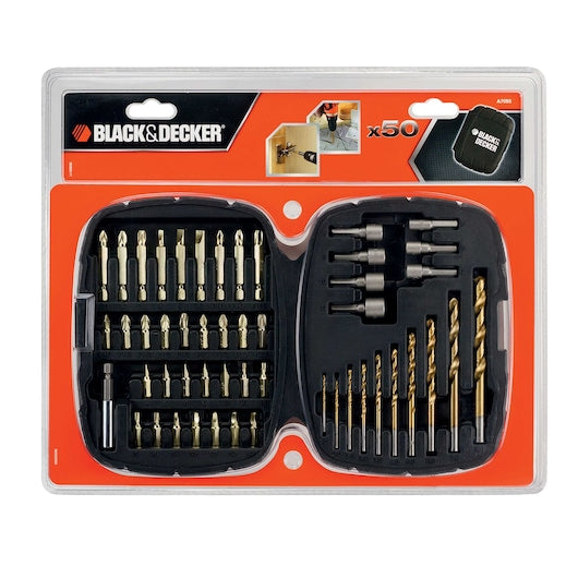 Black&Decker (A7093-XJ) Metal Titanium Drilling & Screwdriving Bit Set (50 pc)