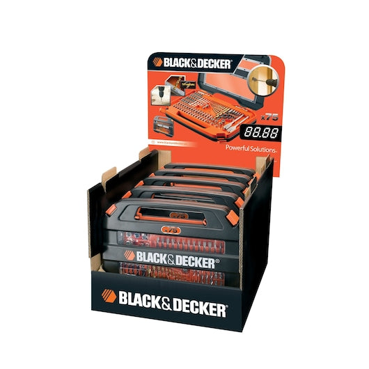 Black&Decker (A7153-XJ) Juego de taladro y destornillador (75 piezas)