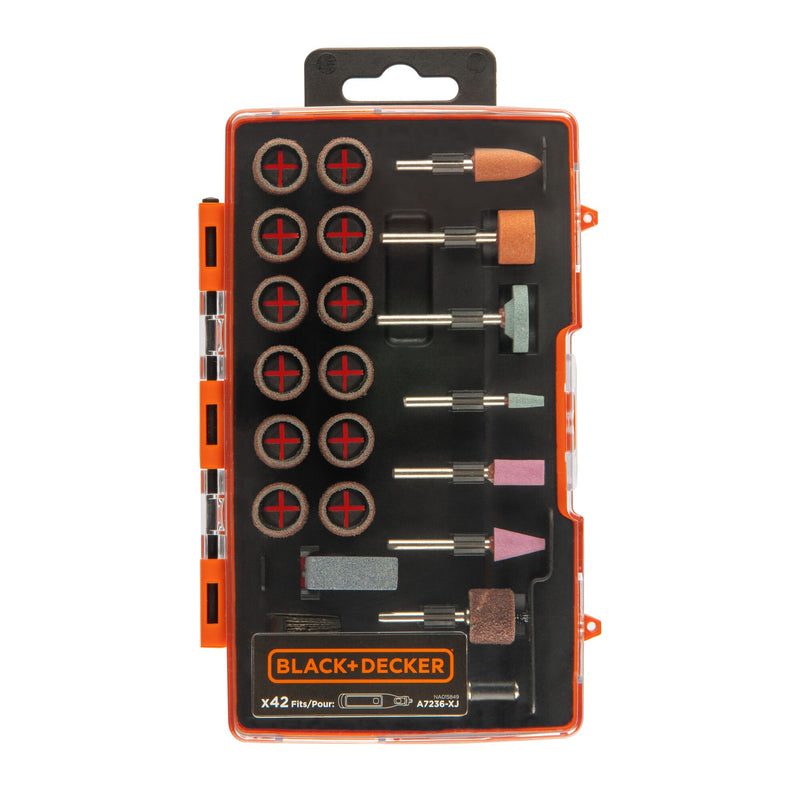 Conjunto de 42 acessórios Black&amp;Decker (A7236-XJ) para ferramenta multifuncional oscilante