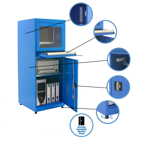 Locker Simonlocker Mon.Computer(A) 1400x560x600mm Azul - (1400x560x570)