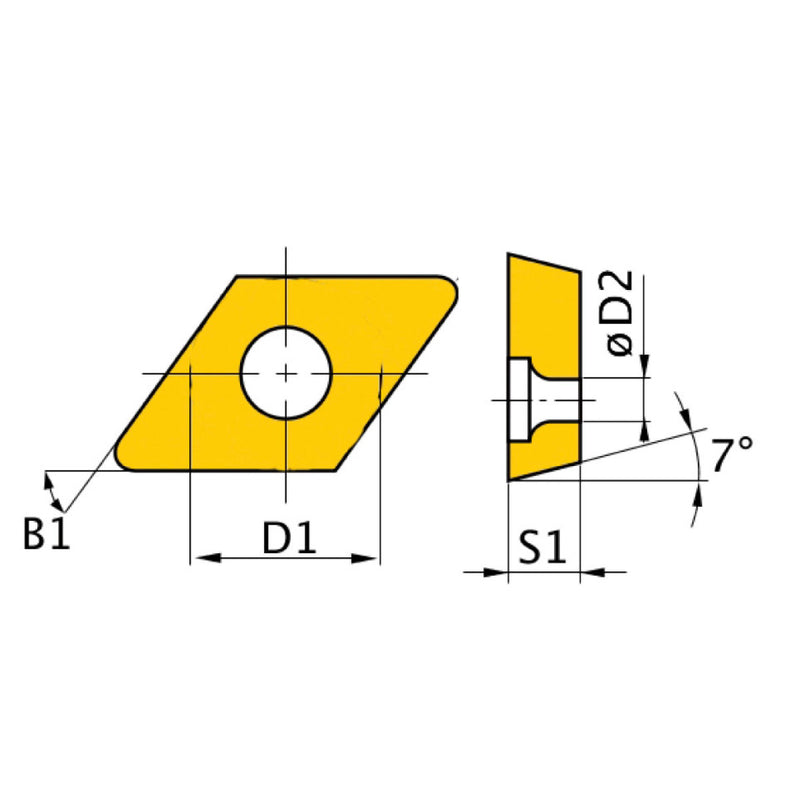 Optimum (3441758) HM replacement inserts ISO DCMT070204