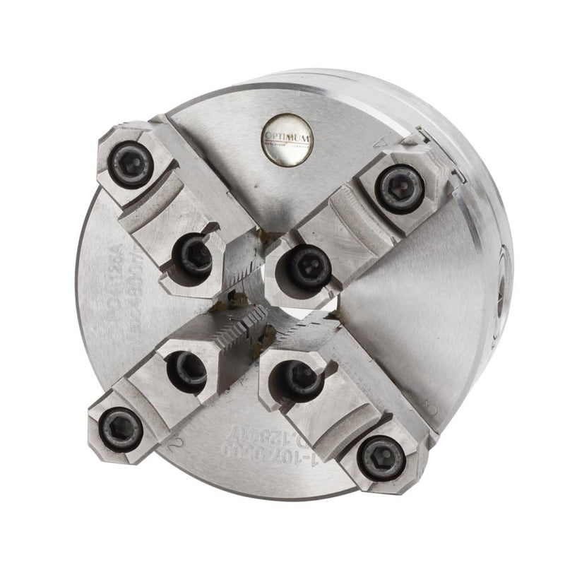 Optimum (3442165) PREMIUM Plato de torno de cuatro mordazas de fundición Camlock, sujeción céntrica CI4P Ø 315mm Camlock DIN ISO 702-2 Nº 8