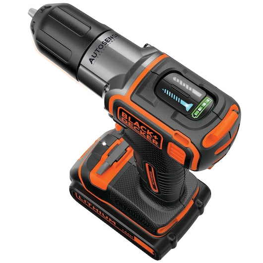 Black&Decker (ASD18KB-QW) 18V Cordless Autosense™, Autoselect® Drill Driver