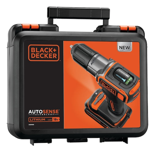 Black&Decker (ASD18KB-QW) 18V Cordless Autosense™, Autoselect® Drill Driver
