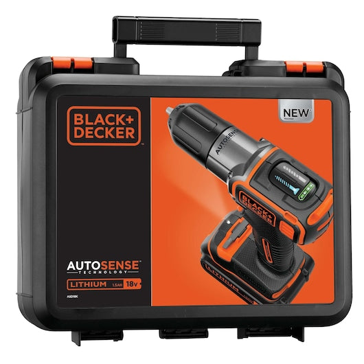 Berbequim/Aparafusadora sem fio Black&Decker (ASD18K-QW) 18V com Autosense™ e Autoselect®