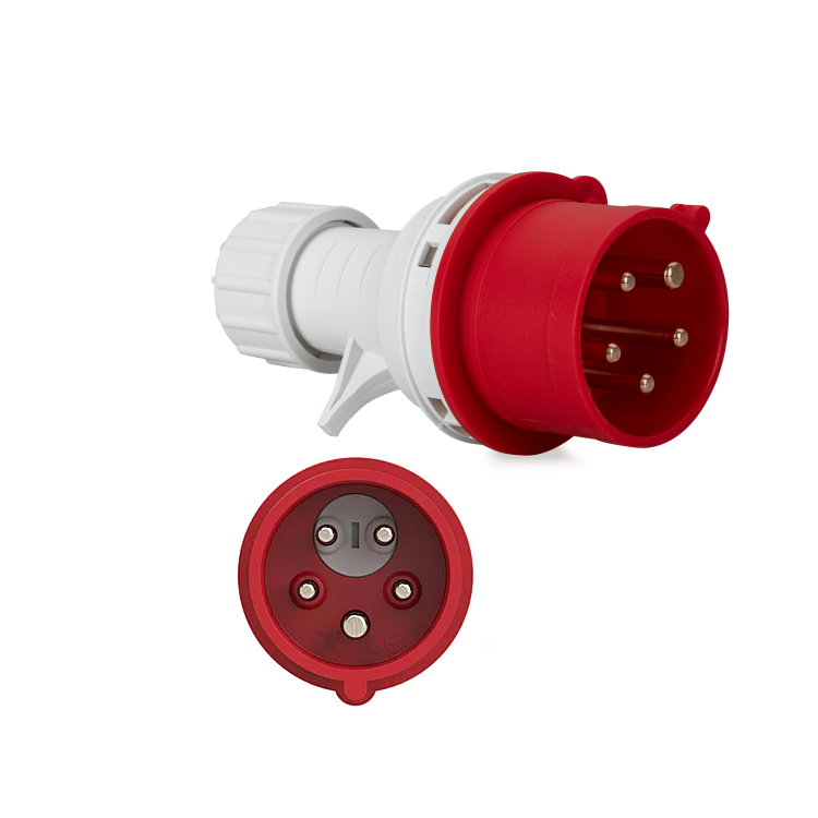 Industrial Male Plug 16A 3P+T+N with Phase Inversion 380–415V IP44