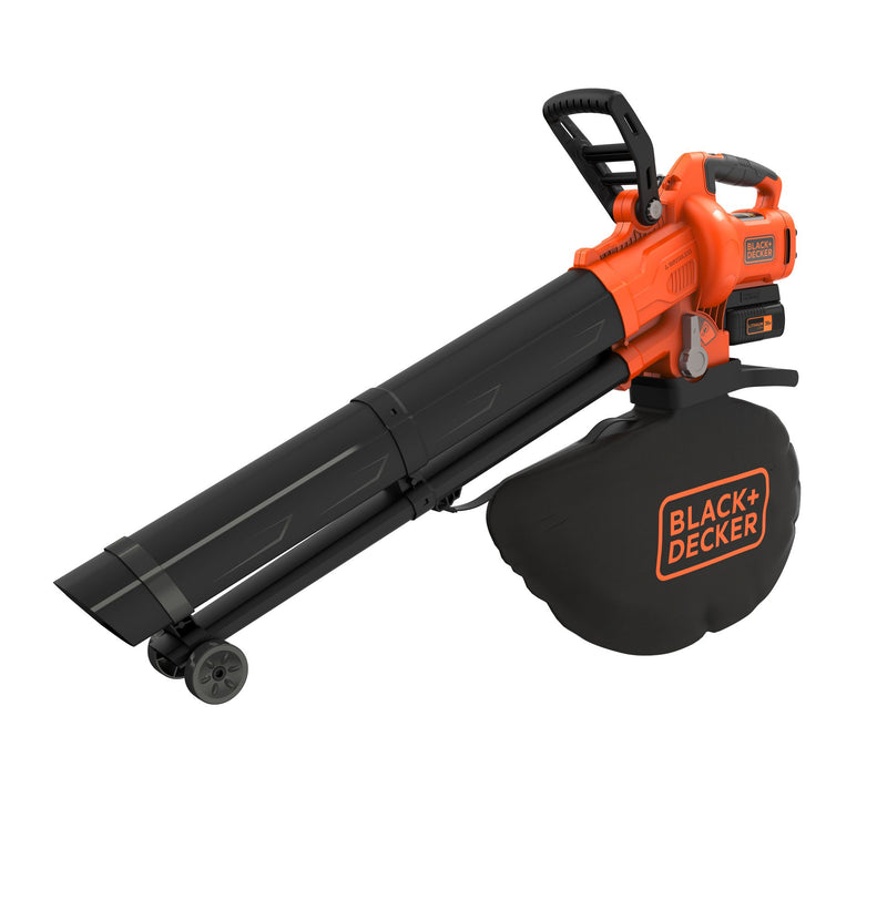 Black&amp;Decker (BCBLV3625L1-QW) Soplador-aspirador-triturador con batería de litio de 36V 2.5Ah y tubos integrados.