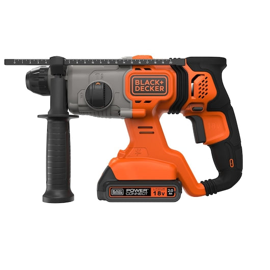 Berbequim de impacto SDS-Plus sem fio Black&Decker (BCD900D1S-QW) 18V 2.0Ah com caixa de ferramentas