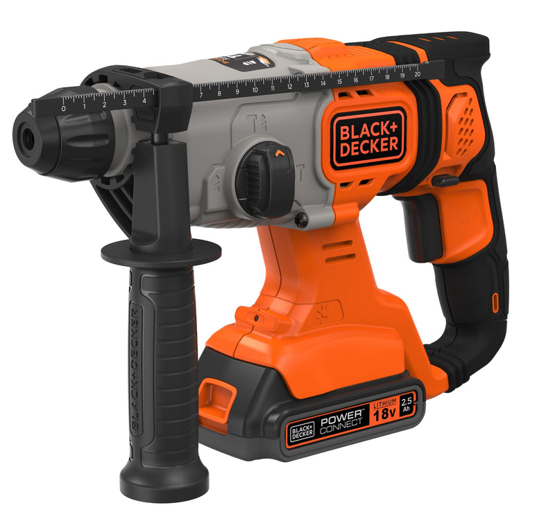 Black&Decker (BCD900E2K-QW) 18V Cordless 2.5Ah SDS-Plus Hammer Drill With Kit Box