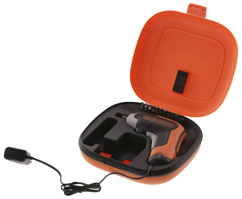 Black&Decker (BCF611CK-QW) 3.6V 1.5Ah 5.5Nm Quick Charge Screwdriver. With 10 accessories, 2A micro-USB charger, and hard case.