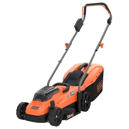 Cortacésped compacto inalámbrico Black&Decker (BCMW33182L2-GB), 2 x 18 V, 2,0 Ah, 33 cm