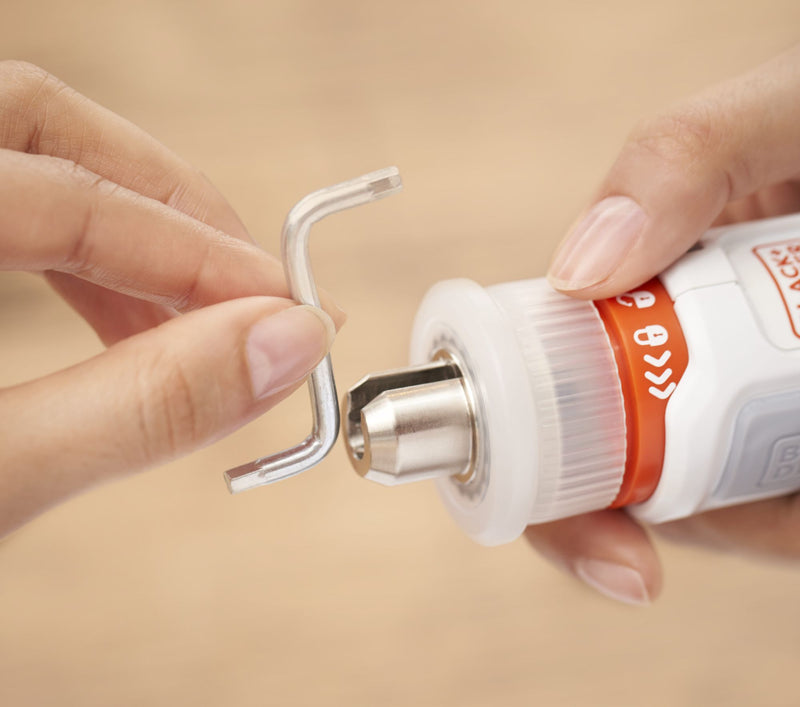 Black&Decker (BCRTA01-XJ) HEXDRIVER 3.6V furniture screwdriver with integrated 1.5Ah battery, 5 tips, hex key and USB cable