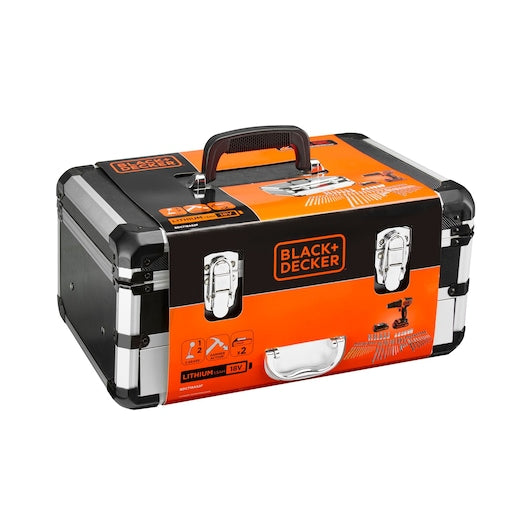 Taladro percutor Black&Decker (BDC718AS2F-QW) de 18 V con 2 baterías y 80 accesorios en estuche de transporte